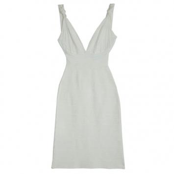 Herve Leger Alabaster Bandage Dress S