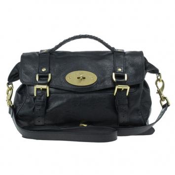 Mulberry Black Leather Alexa Cross Body Bag