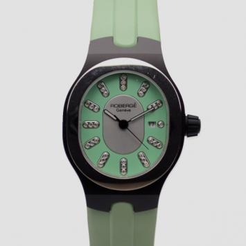 Robergé Altair Titanium SS Green Womens Wristwatch 30 MM 