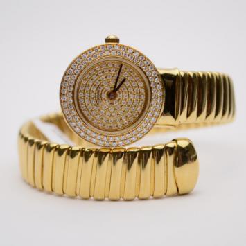 Robergé Spirale 18 K Yellow Gold Diamond Womens Wristwatch 26 MM 