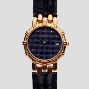 Robergé 3A 18 K Pink Gold Leather Womens Wristwatch 32 MM 