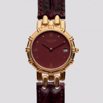 Robergé 3A 18 K Yellow Gold Leather Womens Wristwatch 32 MM