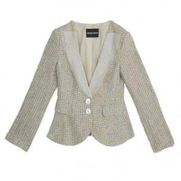 Emporio Armani Gold Tweed Jacket S