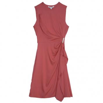 Diane Von Furstenberg 'Alba' Crepe Buckle Dress S