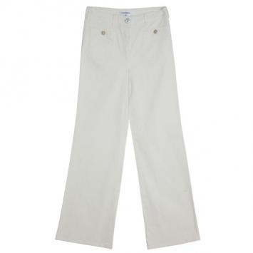 Chanel Off-white Wide-leg Trousers M