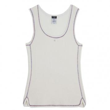 Chanel White Sleeveless Top M