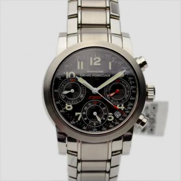 Pre Owned Girard Perregaux Ferrari F300 SS Black Chronograph Mens Wristwatch 40 MM