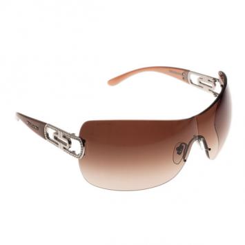 Bvlgari Brown 6023B Strass Edge Shield Sunglasses