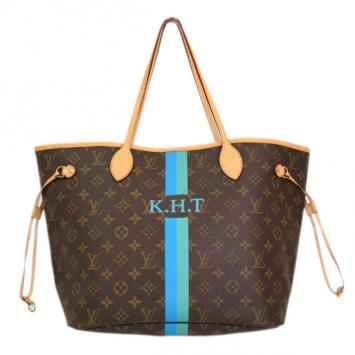 Louis Vuitton Blue Mon Monogram Neverfull Tote PM
