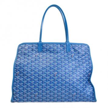 Goyard Blue Canvas Hardy Tote PM