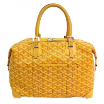 Goyard Yellow Canvas Boeing 30 Boston Bag