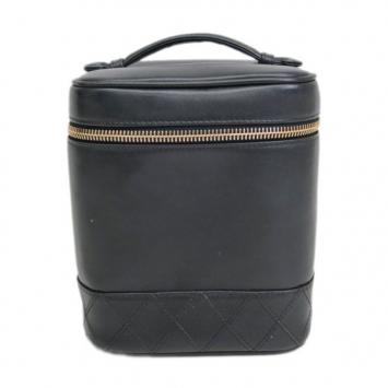 Pre Owned Chanel Black Vanity Lambskin Bag