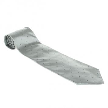 Pre Owned Gucci Grey Polka Dot Silk Tie