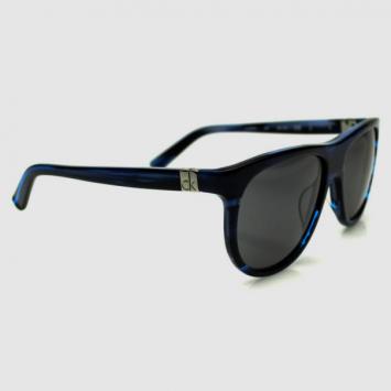 Pre Owned Calvin Klein CK4221S Black and Blue Mens Sunglasses 