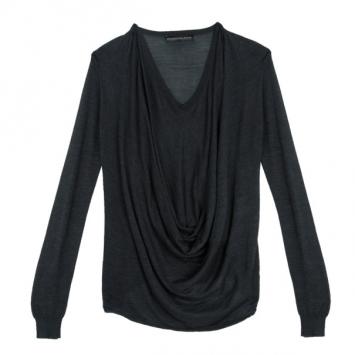 Balenciaga Knit Long Sleeve V-neck Top S