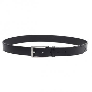 Pre Owned Burberry Black Leather Belt 90CM
