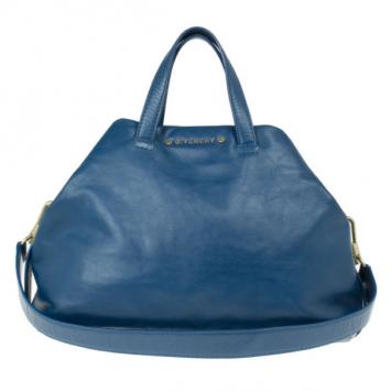 Givenchy Blue Leather Medium Bugatti Bag