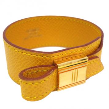 Hermes Artemis Yellow Courchevel Bracelet 16CM