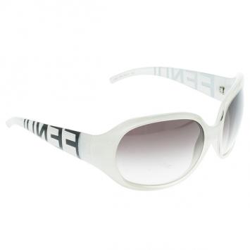Fendi White FS351 Square Sunglasses