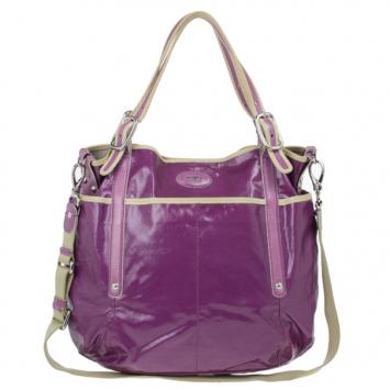 Tod's Purple Coated Canvas G Bag