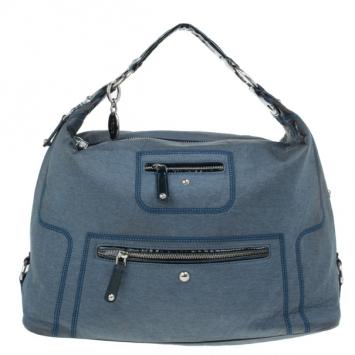 Tod's Blue Neoprene Pashmy Hobo