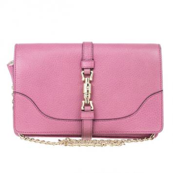 Gucci Jackie Soft Leather Flap Shoulder Bag