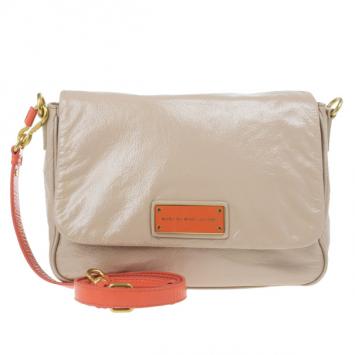 Marc by Marc Jacobs Taupe Glazed Leather Lea Crossbody