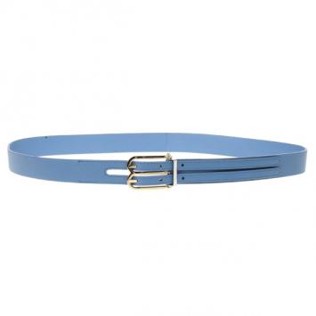Balenciaga Blue Leather B Buckle Belt 90CM