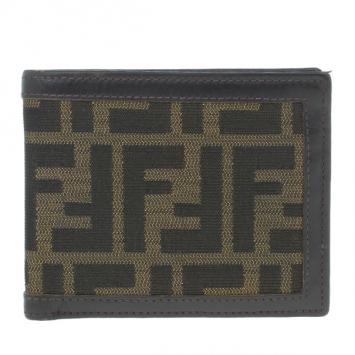 Pre Owned Fendi Tobacco Spalmati Zucca Canvas Bi-Fold Wallet