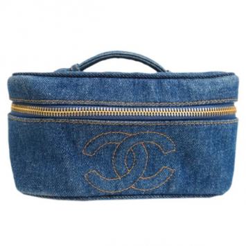 Pre Owned Chanel Denim Vanity Bag