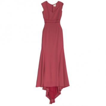 Zac Posen Satin Trimmed Crepe Gown S