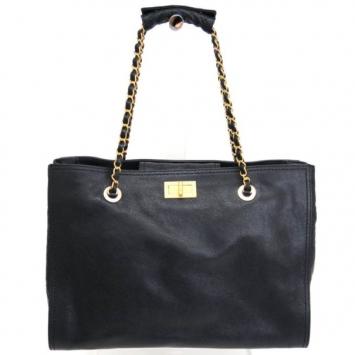 Chanel Black Caviar Reissue 2.55 Shopping Tote 