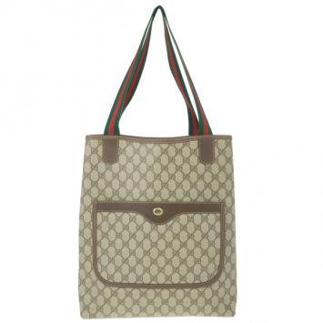 Gucci Monogram Guccissima Leather Web Detail Vertical Tote