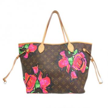 Louis Vuitton Brown Canvas Monogram Rose Neverfull Tote MM