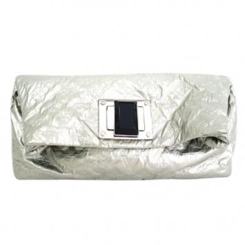 Louis Vuitton Monogram Altair Limelight Silver Clutch