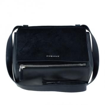 Givenchy Black Leather Medium Pandora Box Bag