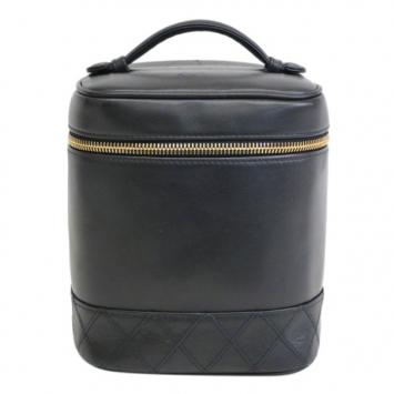 Pre Owned Chanel Black Caviar Vanity Bag