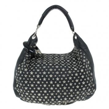 Jimmy Choo Black Star Studded Shoulder Bag