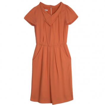Oscar de la Renta Orange Silk Dress S