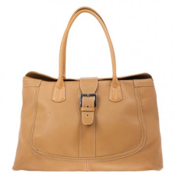 Tod’s Brown Leather XL Buckled Tote