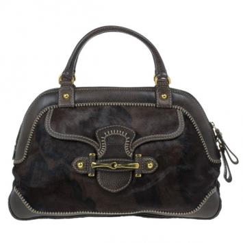 Gucci Brown Pony Tail New Pelham Top Handle Bag