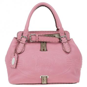 Fendi Pink Leather Selleria Tote