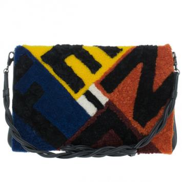 Fendi Shearling Love Letter Flap Bag