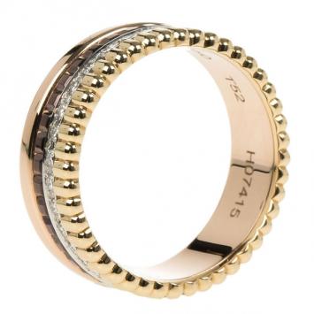 Boucheron Quatre Classic Small Ring with Diamonds Size 52
