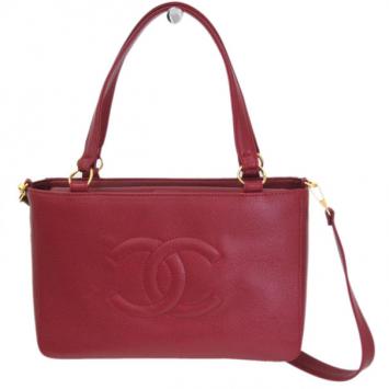 Chanel Small Red Caviar Shoulder Bag