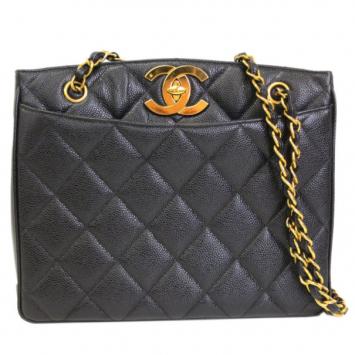 Chanel Black Caviar Shoulder Tote