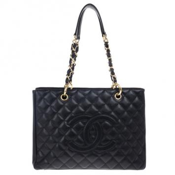 Chanel Black Caviar Grand Shopper Tote