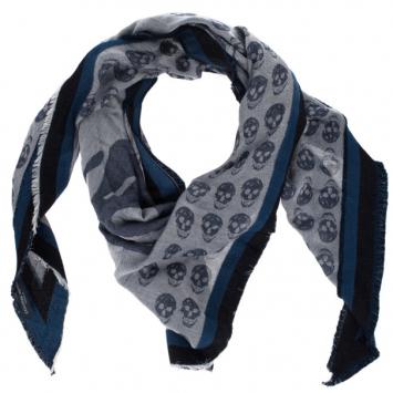 Alexander McQueen Unisex Modal Cashmere Skull Kefia