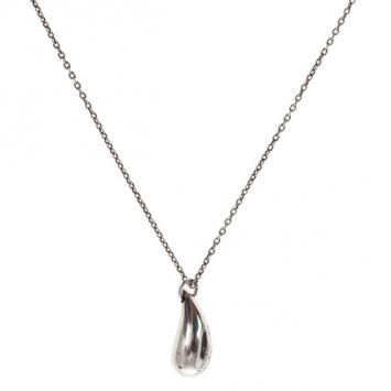 Tiffany & Co. Silver Elsa Peretti Teardrop Pendant Necklace