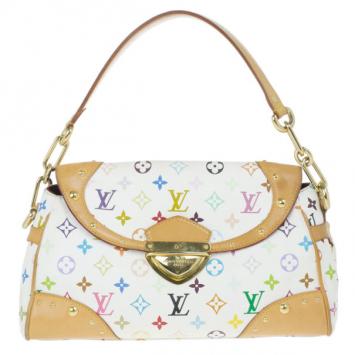 Louis Vuitton White Mulitcolore Monogram Beverly MM